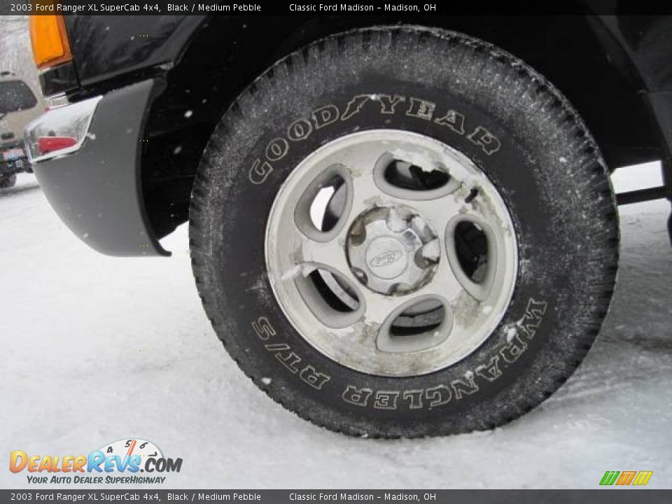 2003 Ford Ranger XL SuperCab 4x4 Black / Medium Pebble Photo #7