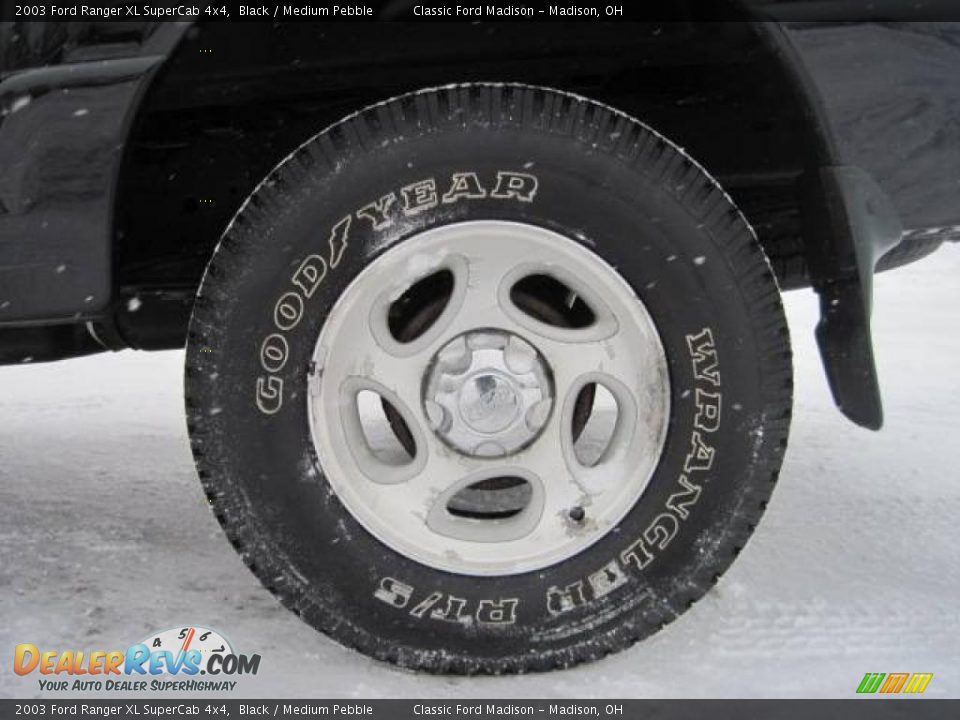 2003 Ford Ranger XL SuperCab 4x4 Black / Medium Pebble Photo #8