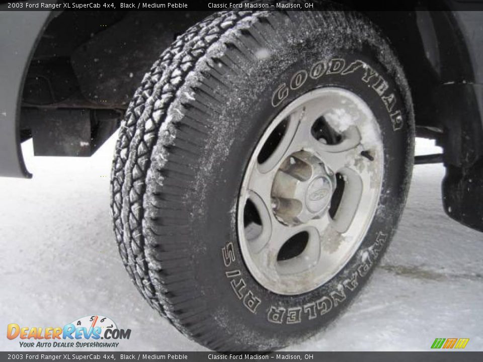 2003 Ford Ranger XL SuperCab 4x4 Black / Medium Pebble Photo #11