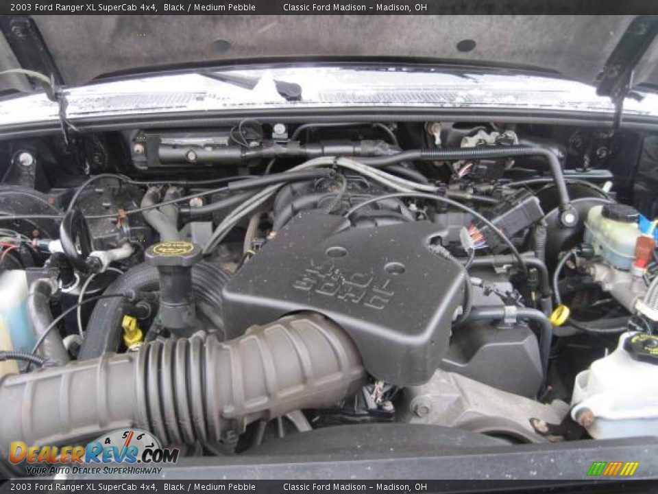 2003 Ford Ranger XL SuperCab 4x4 Black / Medium Pebble Photo #24