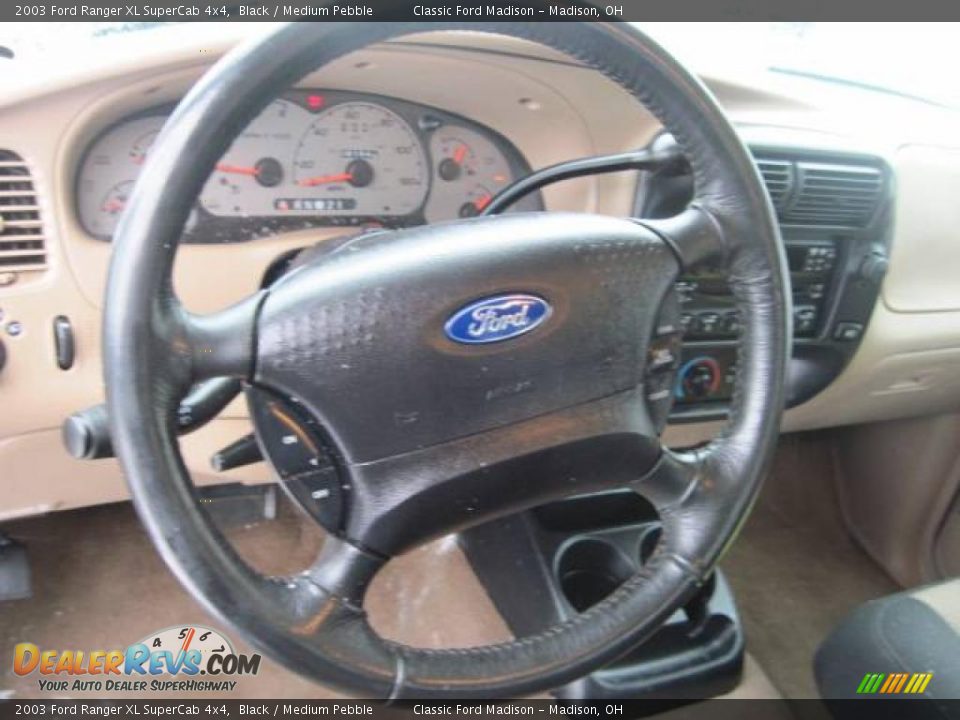 2003 Ford Ranger XL SuperCab 4x4 Black / Medium Pebble Photo #27