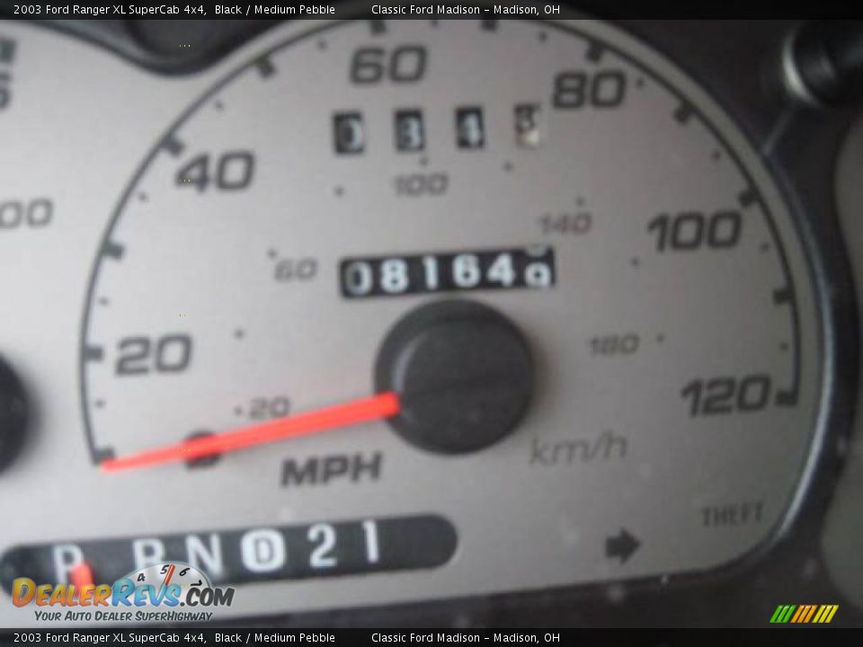2003 Ford Ranger XL SuperCab 4x4 Black / Medium Pebble Photo #28