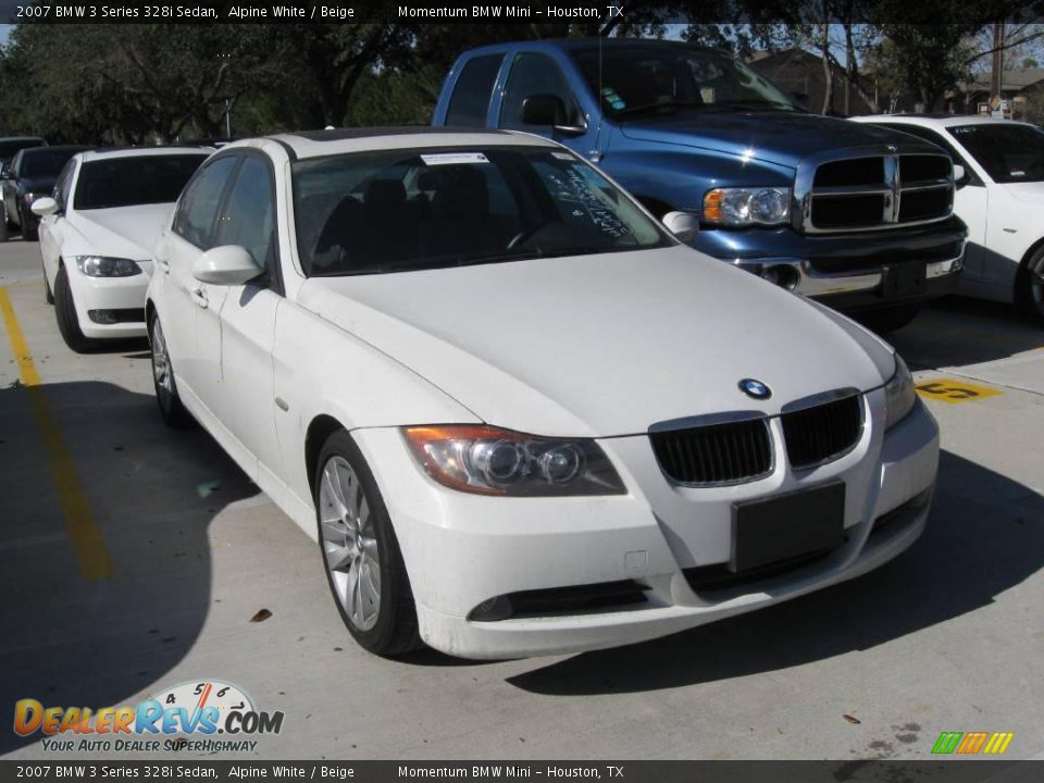2007 BMW 3 Series 328i Sedan Alpine White / Beige Photo #1