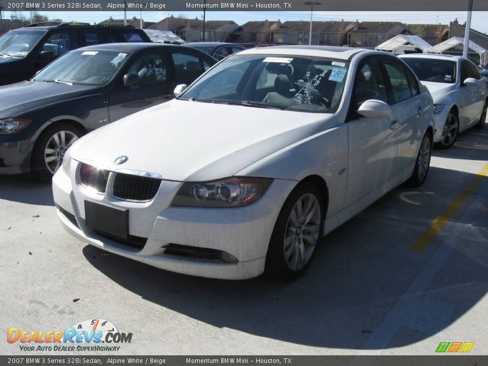 2007 BMW 3 Series 328i Sedan Alpine White / Beige Photo #2