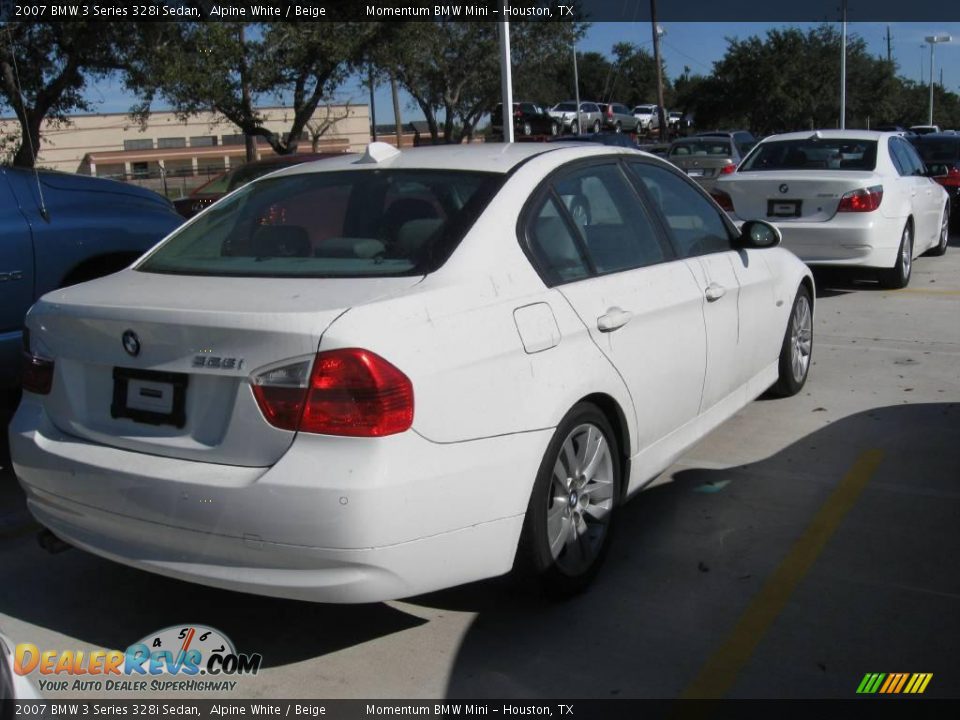 2007 BMW 3 Series 328i Sedan Alpine White / Beige Photo #4