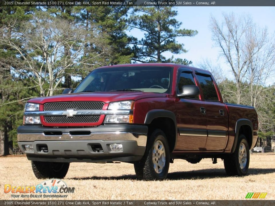 2005 Chevrolet Silverado 1500 Z71 Crew Cab 4x4 Sport Red Metallic / Tan Photo #2