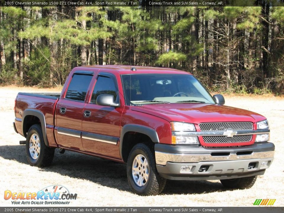2005 Chevrolet Silverado 1500 Z71 Crew Cab 4x4 Sport Red Metallic / Tan Photo #3