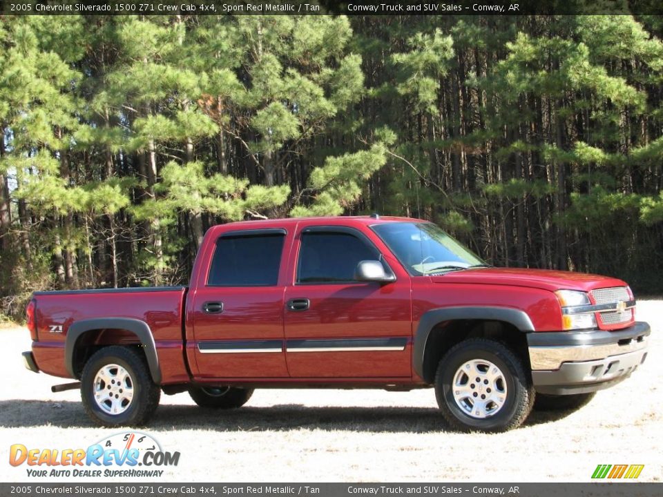 2005 Chevrolet Silverado 1500 Z71 Crew Cab 4x4 Sport Red Metallic / Tan Photo #4