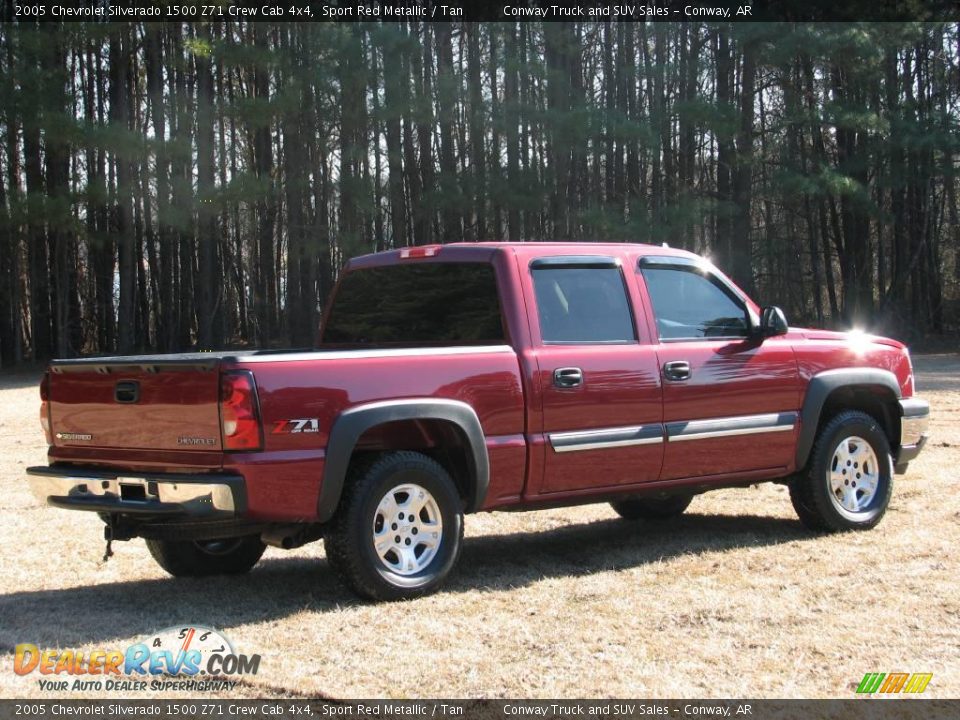 2005 Chevrolet Silverado 1500 Z71 Crew Cab 4x4 Sport Red Metallic / Tan Photo #5