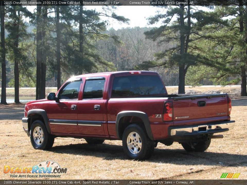 2005 Chevrolet Silverado 1500 Z71 Crew Cab 4x4 Sport Red Metallic / Tan Photo #6