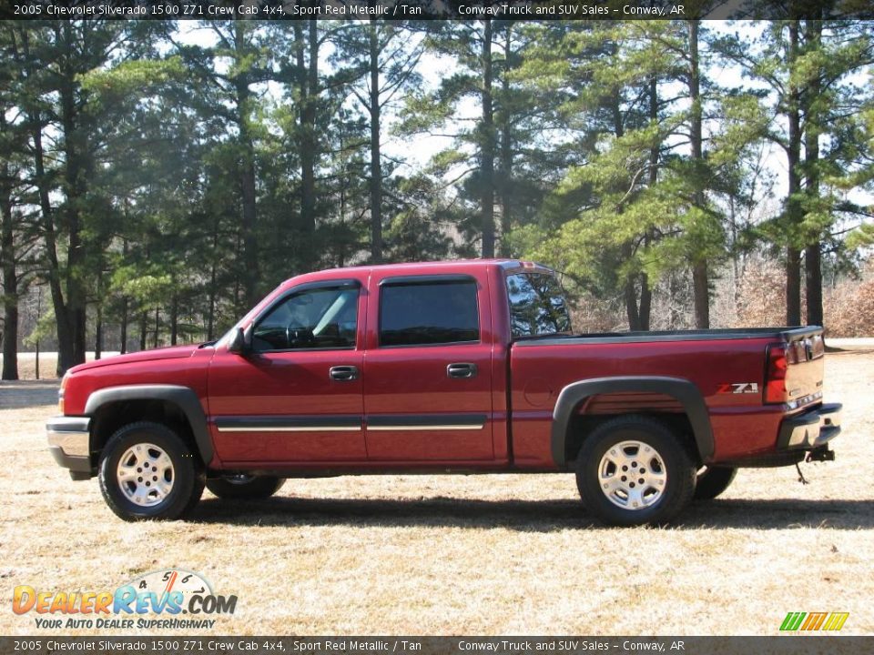 2005 Chevrolet Silverado 1500 Z71 Crew Cab 4x4 Sport Red Metallic / Tan Photo #7