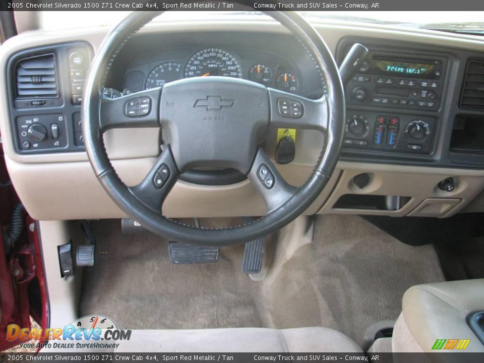 2005 Chevrolet Silverado 1500 Z71 Crew Cab 4x4 Sport Red Metallic / Tan Photo #9