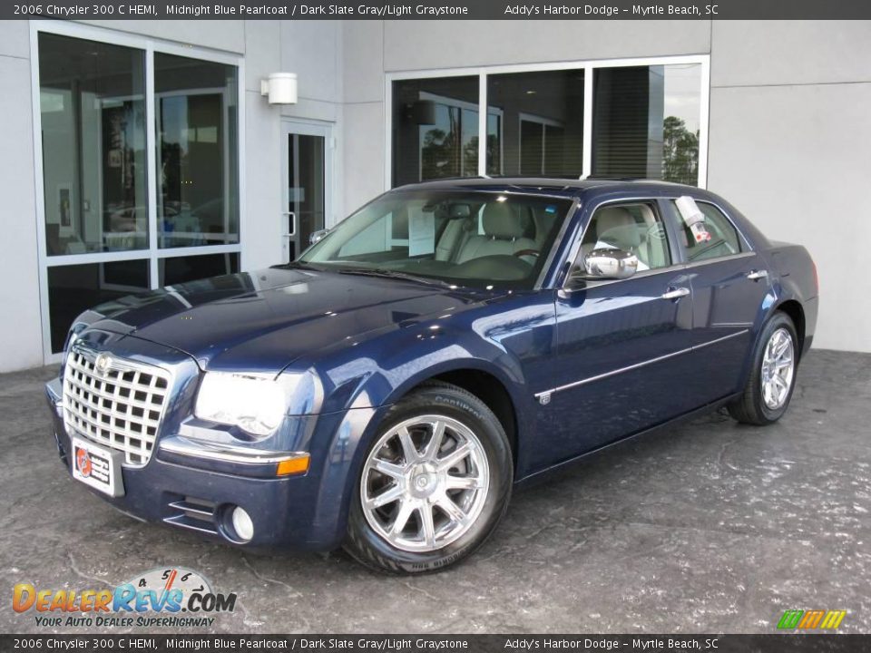 2006 Chrysler 300 C HEMI Midnight Blue Pearlcoat / Dark Slate Gray/Light Graystone Photo #2