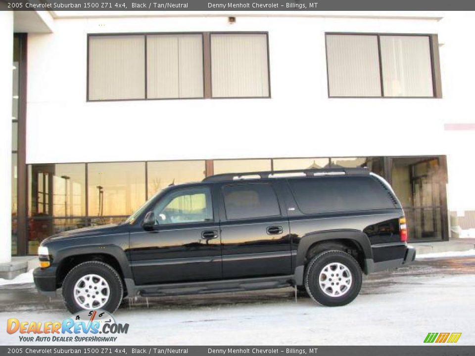 2005 Chevrolet Suburban 1500 Z71 4x4 Black / Tan/Neutral Photo #1