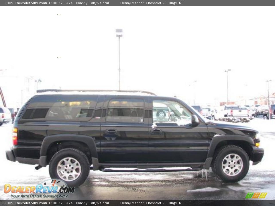 2005 Chevrolet Suburban 1500 Z71 4x4 Black / Tan/Neutral Photo #4