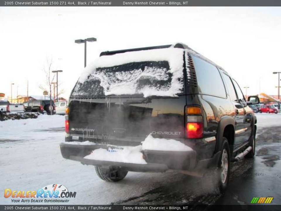 2005 Chevrolet Suburban 1500 Z71 4x4 Black / Tan/Neutral Photo #5