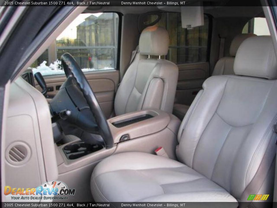 2005 Chevrolet Suburban 1500 Z71 4x4 Black / Tan/Neutral Photo #10
