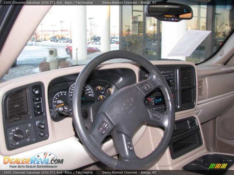 2005 Chevrolet Suburban 1500 Z71 4x4 Black / Tan/Neutral Photo #11