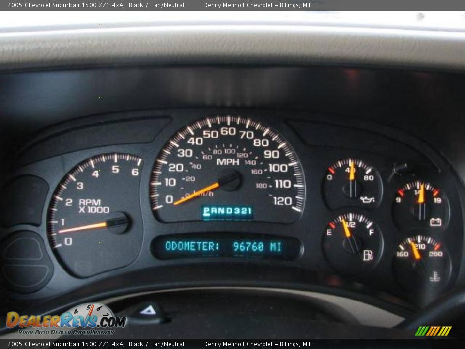 2005 Chevrolet Suburban 1500 Z71 4x4 Black / Tan/Neutral Photo #15
