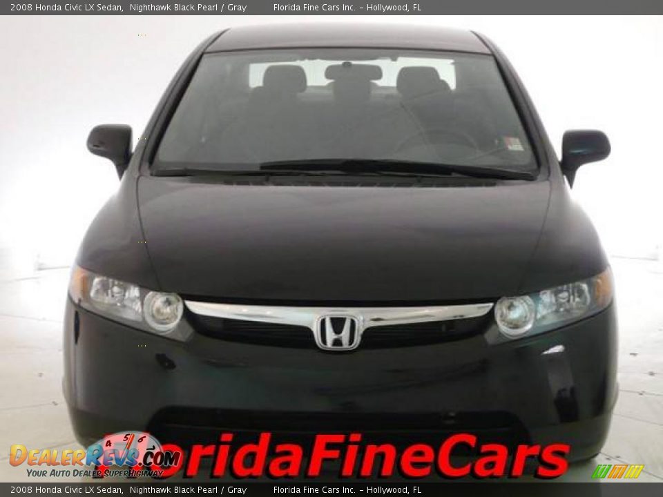 2008 Honda Civic LX Sedan Nighthawk Black Pearl / Gray Photo #5