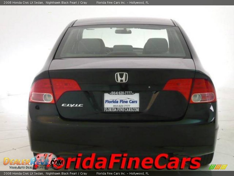 2008 Honda Civic LX Sedan Nighthawk Black Pearl / Gray Photo #6