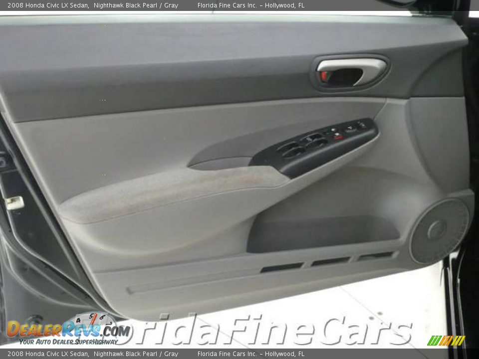 2008 Honda Civic LX Sedan Nighthawk Black Pearl / Gray Photo #11