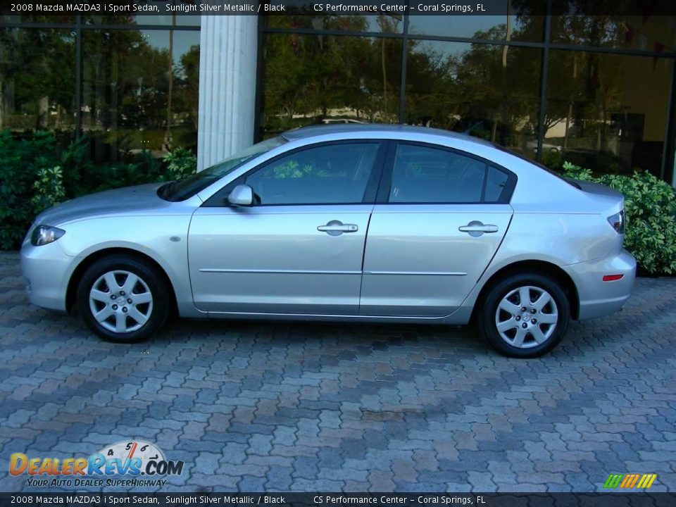 2008 Mazda MAZDA3 i Sport Sedan Sunlight Silver Metallic / Black Photo #2