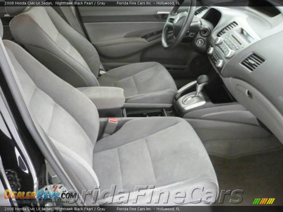 2008 Honda Civic LX Sedan Nighthawk Black Pearl / Gray Photo #13