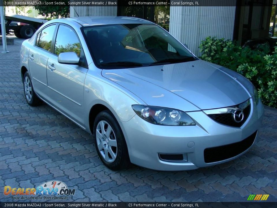 2008 Mazda MAZDA3 i Sport Sedan Sunlight Silver Metallic / Black Photo #3