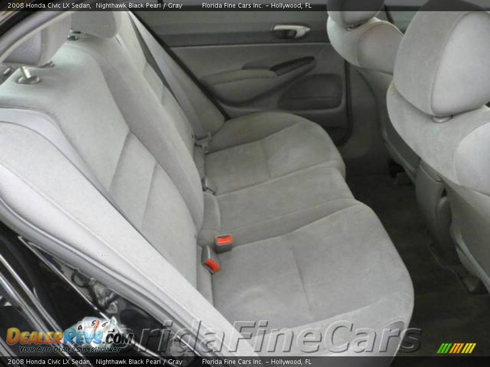 2008 Honda Civic LX Sedan Nighthawk Black Pearl / Gray Photo #15