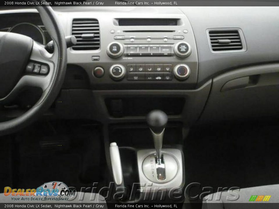 2008 Honda Civic LX Sedan Nighthawk Black Pearl / Gray Photo #17