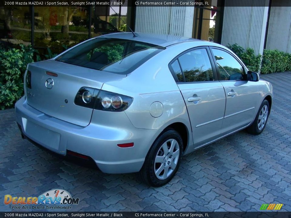 2008 Mazda MAZDA3 i Sport Sedan Sunlight Silver Metallic / Black Photo #6