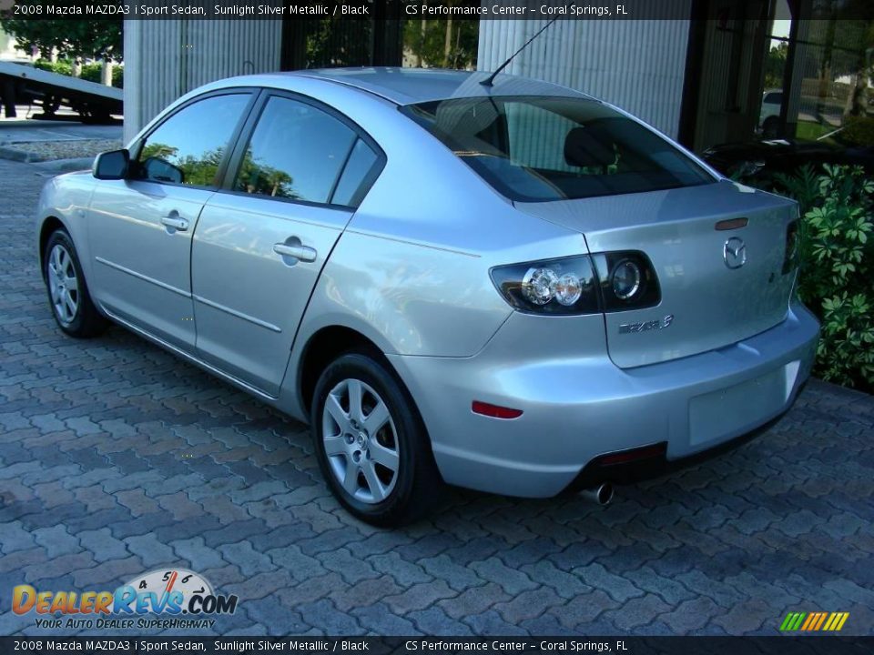 2008 Mazda MAZDA3 i Sport Sedan Sunlight Silver Metallic / Black Photo #7