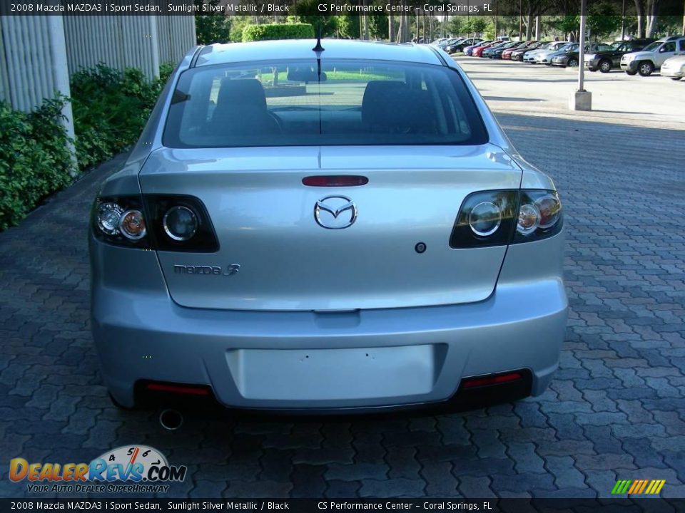 2008 Mazda MAZDA3 i Sport Sedan Sunlight Silver Metallic / Black Photo #8