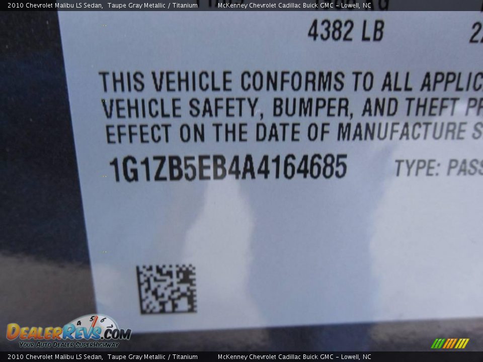2010 Chevrolet Malibu LS Sedan Taupe Gray Metallic / Titanium Photo #11