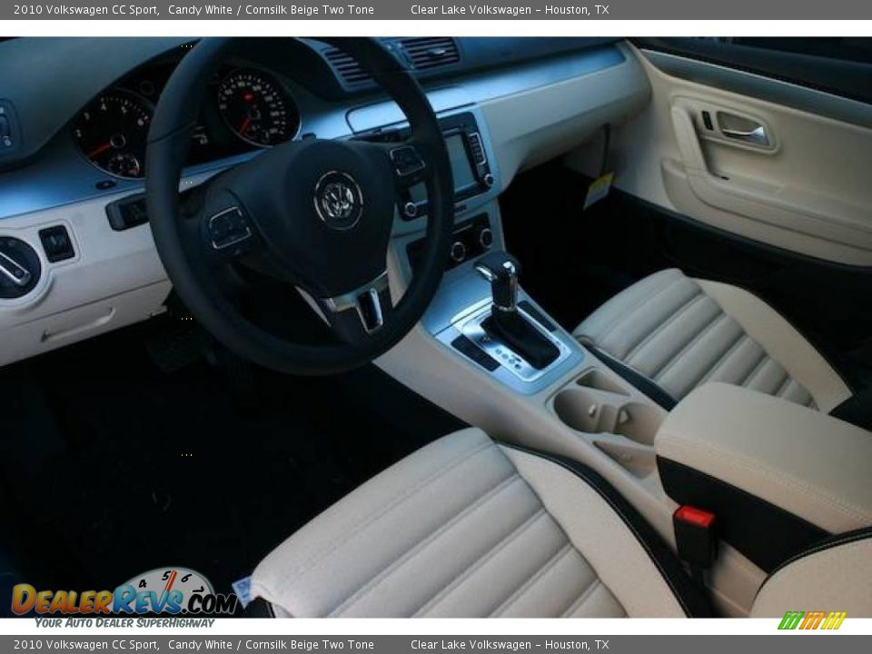2010 Volkswagen CC Sport Candy White / Cornsilk Beige Two Tone Photo #12