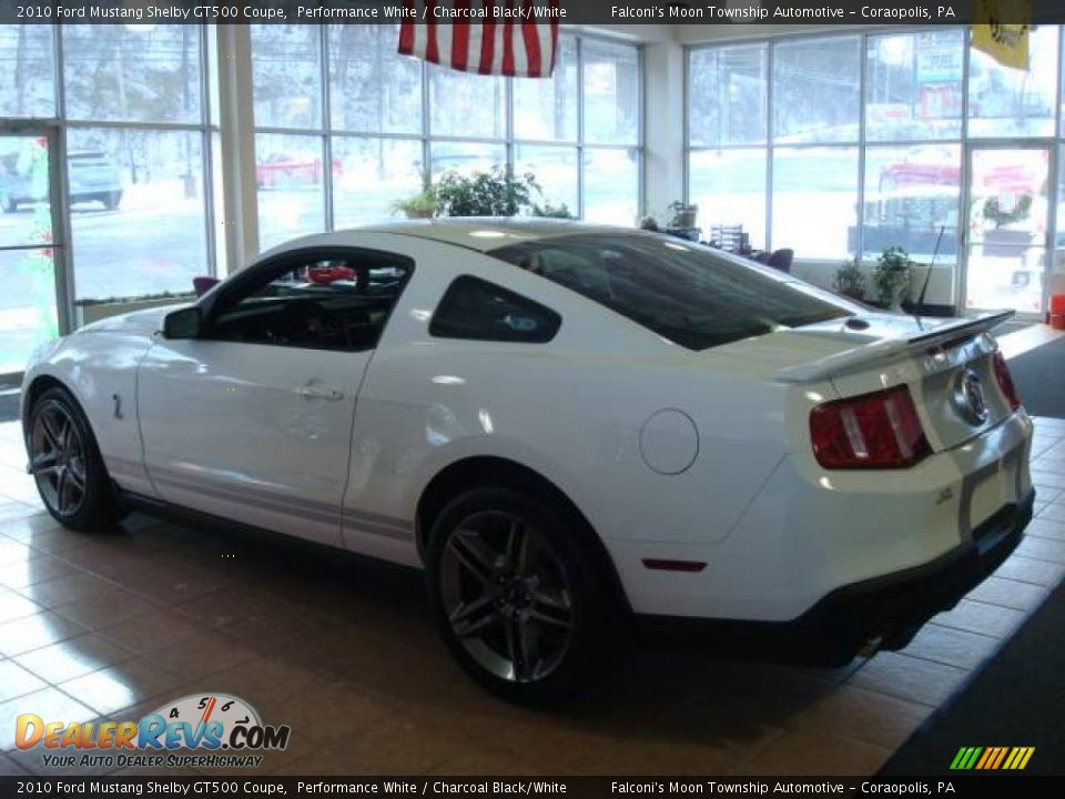 2010 Ford Mustang Shelby GT500 Coupe Performance White / Charcoal Black/White Photo #2