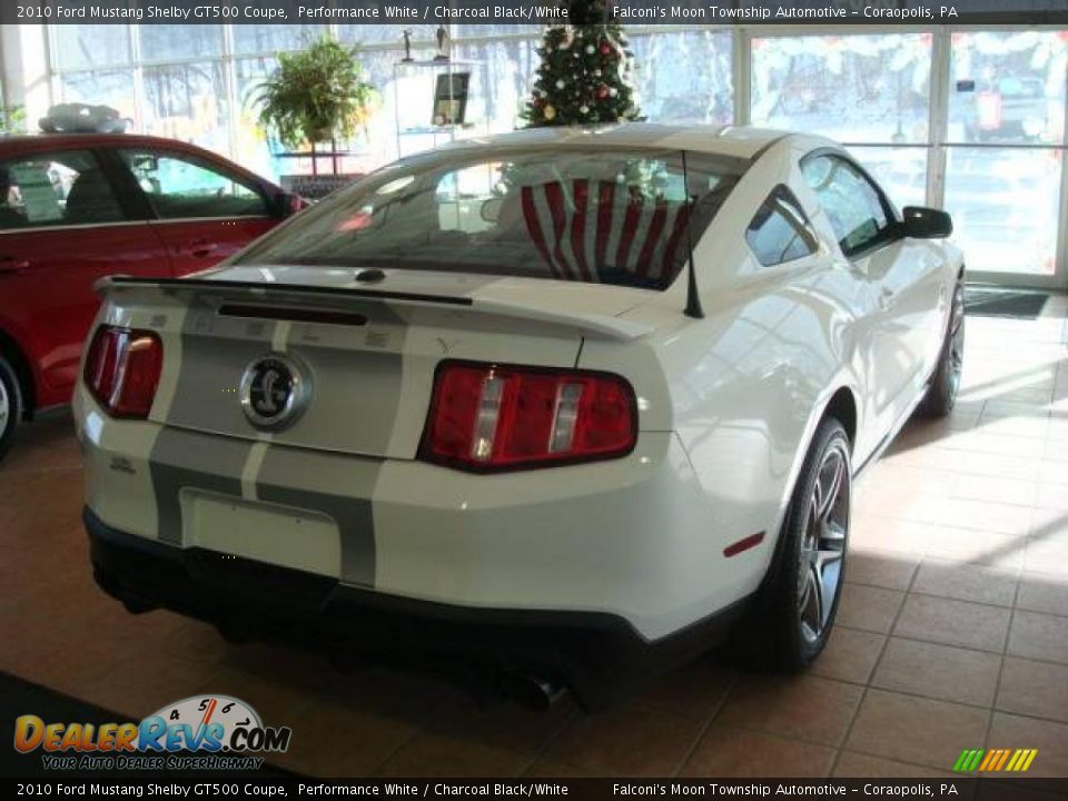 2010 Ford Mustang Shelby GT500 Coupe Performance White / Charcoal Black/White Photo #5