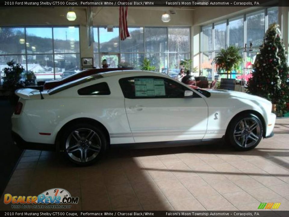 2010 Ford Mustang Shelby GT500 Coupe Performance White / Charcoal Black/White Photo #6