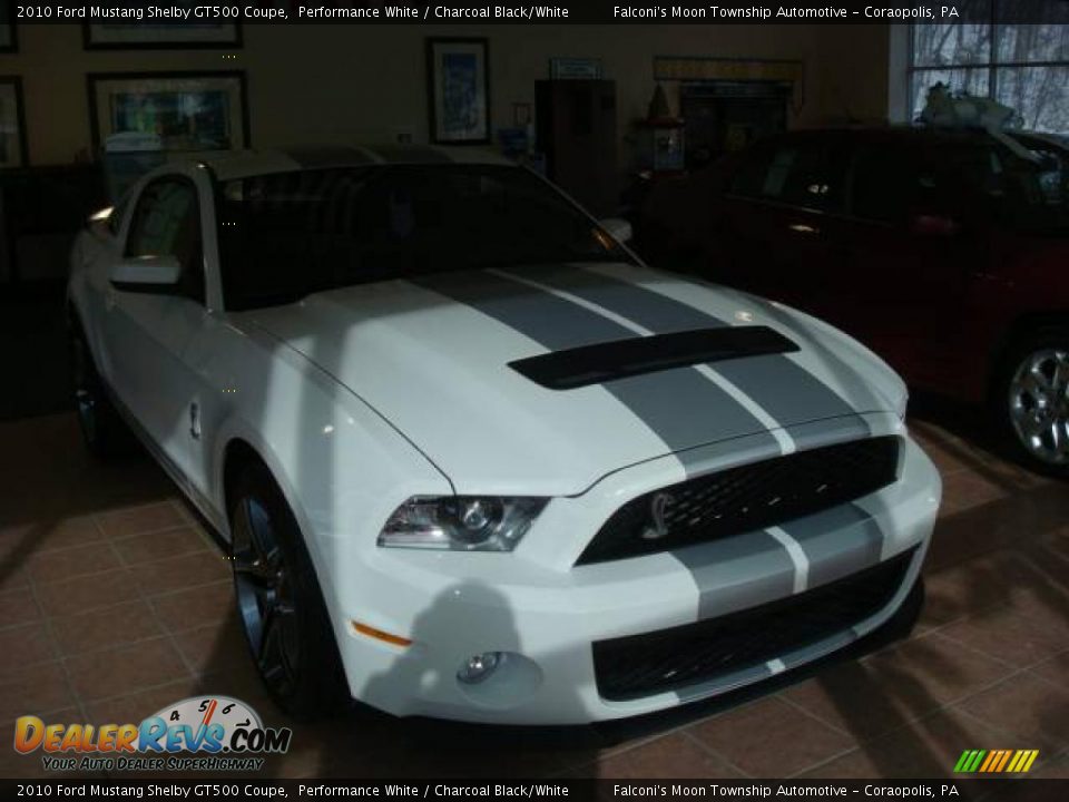 2010 Ford Mustang Shelby GT500 Coupe Performance White / Charcoal Black/White Photo #7