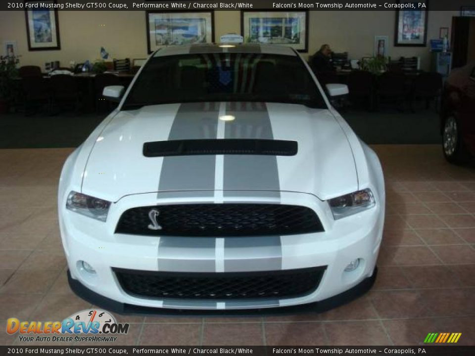 2010 Ford Mustang Shelby GT500 Coupe Performance White / Charcoal Black/White Photo #8