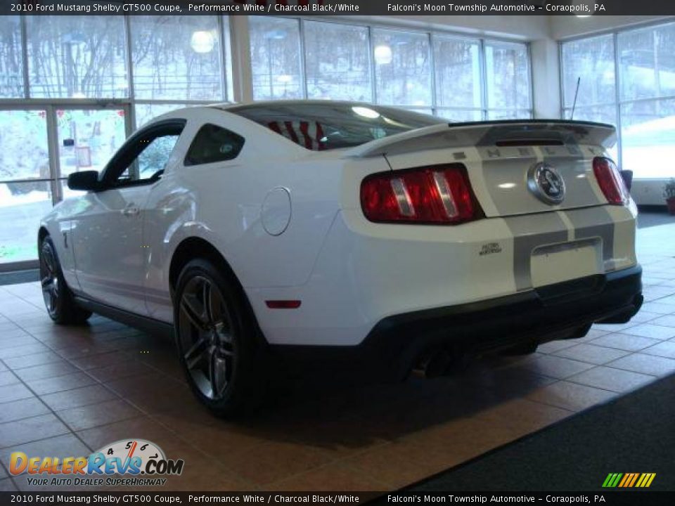 2010 Ford Mustang Shelby GT500 Coupe Performance White / Charcoal Black/White Photo #10