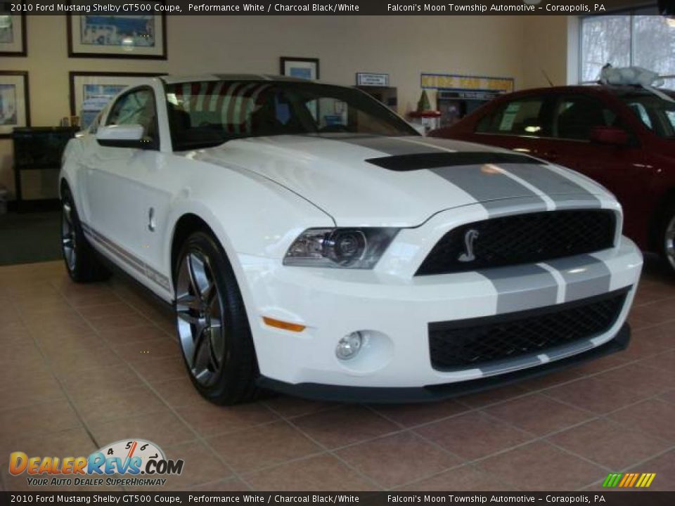 2010 Ford Mustang Shelby GT500 Coupe Performance White / Charcoal Black/White Photo #12