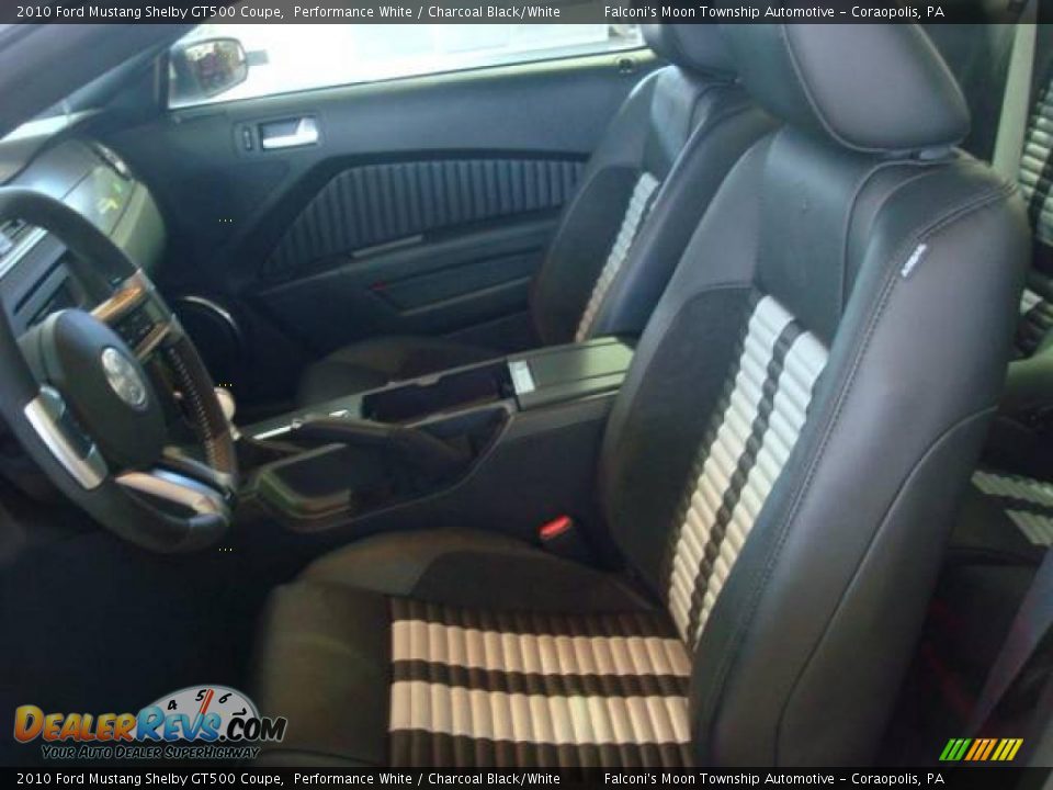 2010 Ford Mustang Shelby GT500 Coupe Performance White / Charcoal Black/White Photo #14