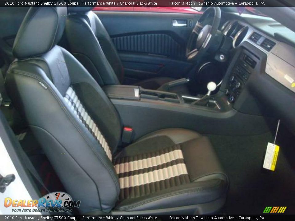 2010 Ford Mustang Shelby GT500 Coupe Performance White / Charcoal Black/White Photo #19