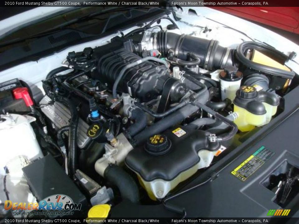 2010 Ford Mustang Shelby GT500 Coupe Performance White / Charcoal Black/White Photo #25