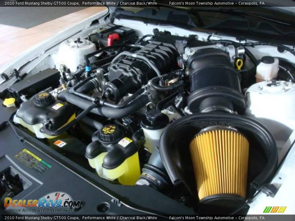 2010 Ford Mustang Shelby GT500 Coupe Performance White / Charcoal Black/White Photo #26