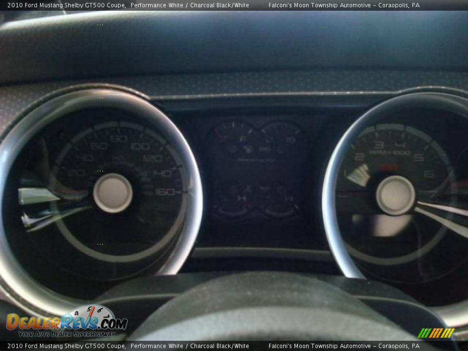 2010 Ford Mustang Shelby GT500 Coupe Performance White / Charcoal Black/White Photo #30