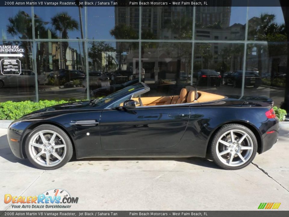 2008 Aston Martin V8 Vantage Roadster Jet Black / Sahara Tan Photo #3