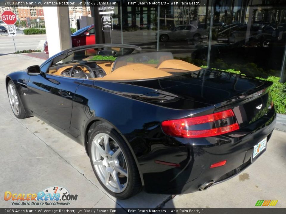 2008 Aston Martin V8 Vantage Roadster Jet Black / Sahara Tan Photo #4